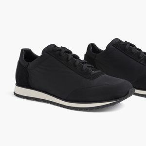 James Perse LA Women Zuma Nylon and suede Black lace Up Running Sneaker Size 8